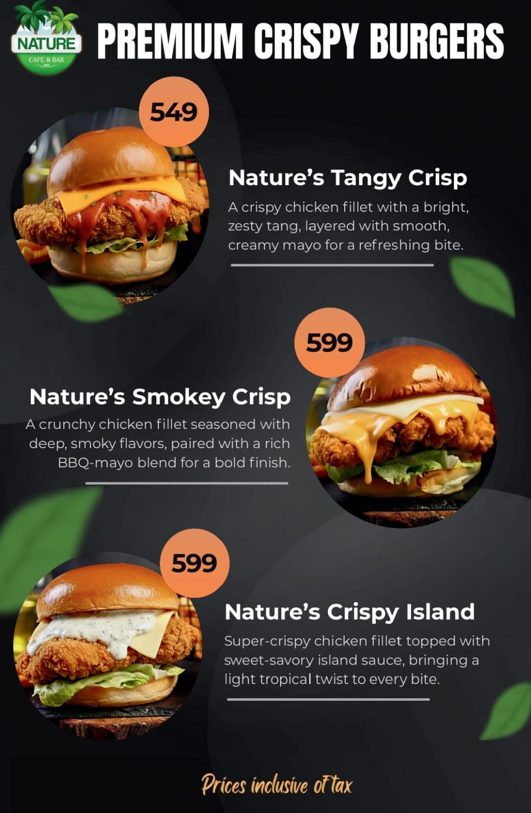 Fresh burger from Nature Fast Food
